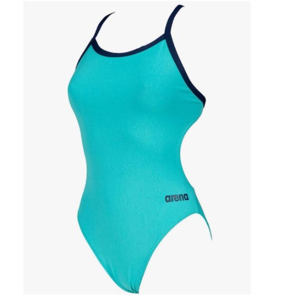 Arena Girls' Team Painted Stripes Challenge Back MaxLife One Piece Swimsuit 22 - Picture 2 of 8